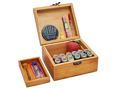 YILONGTECH Wooden Sewing Basket