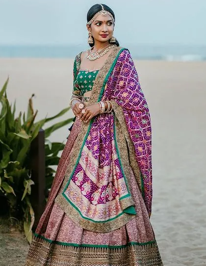 Bandhani wedding saree